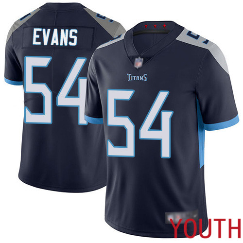 Tennessee Titans Limited Navy Blue Youth Rashaan Evans Home Jersey NFL Football #54 Vapor Untouchable->youth nfl jersey->Youth Jersey